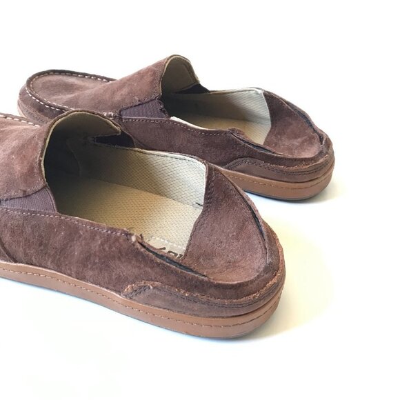 Olukai Puhala Loafers Shoes Mens 10 Brown Slip On Suede Drop in Heel Moccasin main image 5
